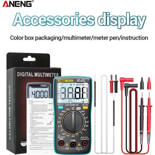AN113C/E Digital Professional Multimeter 4000 Counts EletricAuto AC/DC Votage tester Current Ohm Ammeter Detector Tool