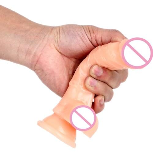17.5cm Large Lifelike Dildo Flexible Penis with Woven Shaft and Strong Suction Cup Dildo Sex Stimulator Toy for Women Pleasure