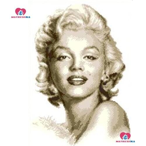 Diy beads embroidery Marilyn Monroe beadwork home decor crafts needlework accessories Gifts pearl embroidery Partial embroidery