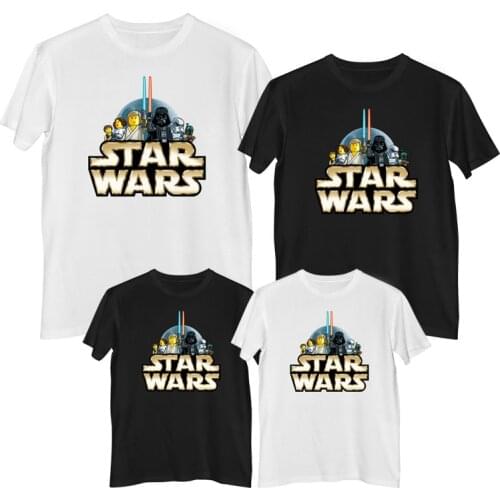 Disney Star Wars T-shirt cotton Children clothes family matching outfits dad Clothing for boys t shirt Summer Tops 2021 New