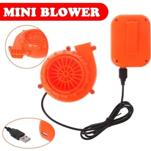 Electric Fan Air Blower Mini USB Powered Blower for Inflatable Toy Doll Costume Battery Powered Air Blower