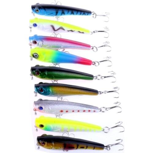 Hot Sale 9Pcs Hard Pencil Fishing Lure 7cm 6.7g Isca Artificial Plastic Minnow Baits 3D Fish Eyes Bass Bait Fishing Tackles