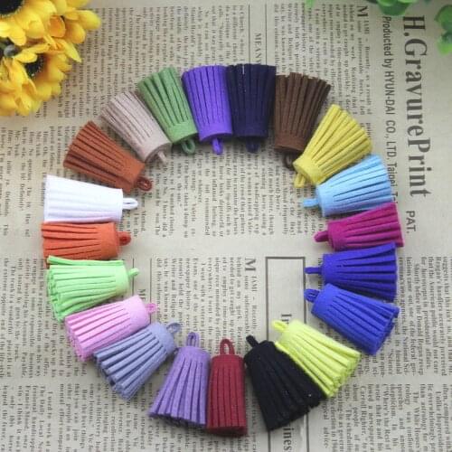 10pcs/lot 3cm tassels for keychains, mini suede tassel, faux leather tassles, boho quality tassel, designer jewelry making