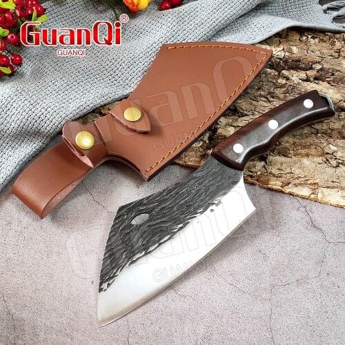 Handmade Forged Butcher Knife Outdoor Serbian Cooking Butcher Cleaver Chopping Boning Knife Chef Knives Hunting Outdoor Tools