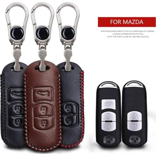 KUKAKEY Car Logo Keychain Key Case For Mazda 3 BK 2 5 6 CX5 Axela Atenza 323 626 CX3 CX7 Anti-wear Key Cover Shell For Mazda