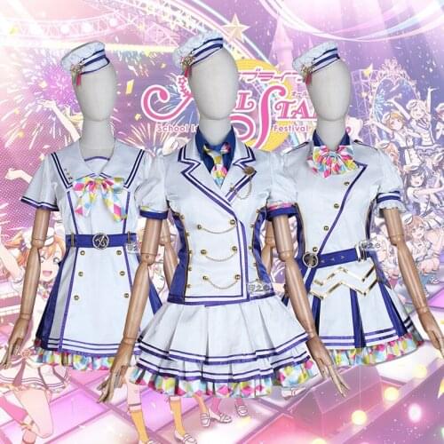 LoveLive SIF ALL STARS Aqours Nijigasaki High School Idol Club Cosplay Costumes Women Fancy Dress Halloween Uniform Custom Made