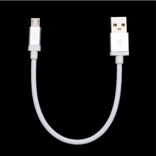 Kebidu Micro USB Data Cables For Samsung Xiaomi Fast Charge 22cm Fish Net Netting Twine Data Sync Cable Metal Head For Android