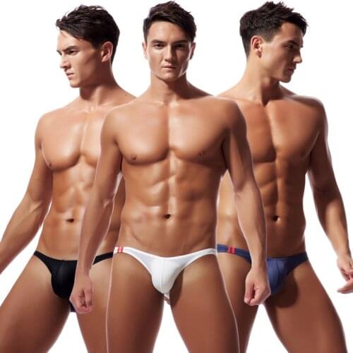 U convex thin ice silk low waist mens underwear briefs briefs cross jock strap swimwear men