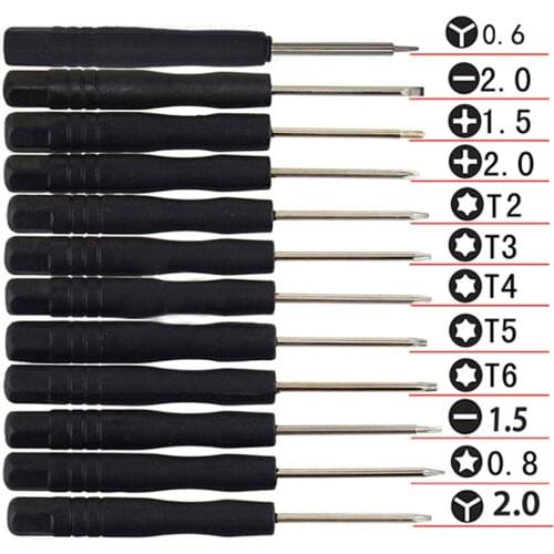 12pcs Mini Multi-Function Precision Screwdriver Set Smartphone Tablet Repairing Tool Spudger Pry Opening Tool Screwdriver Set