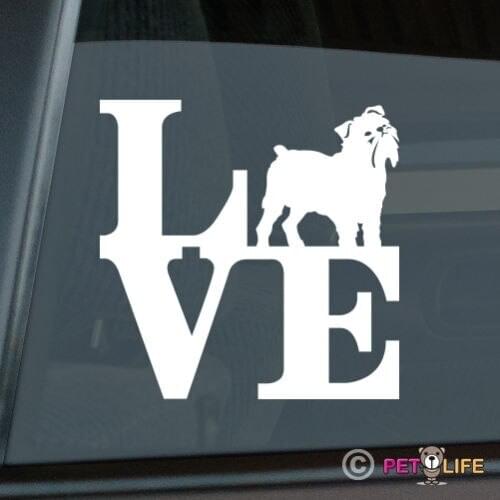 Love Brussels Griffon Sticker Die Cut Vinyl - park bruxellois decal 13.75cm