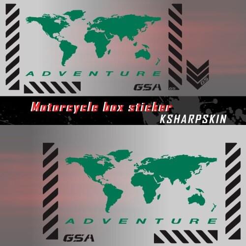 For BMW F650GS F800GS G310GS Stickers Motorcycle Tail Top Side Box Cases Panniers Luggage Aluminium Adventure world map decals