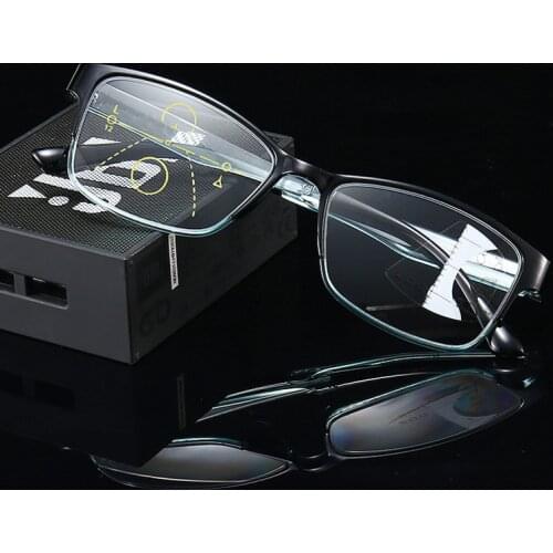 New Progressive Multi-focus Reading Glasses for Men Women 2021 Anti-blue Light Near Far Reading Glasses Anti-radiation Metal