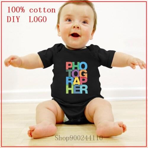 Newborn Baby Boys Girls Clothing Pure Cotton colorful photographer Printed Bodysuit baby Summer New Unisex Baby Clothes Jumpsuit