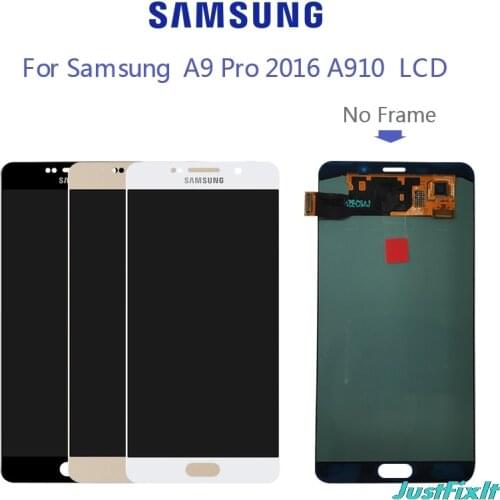 ORIGINAL For SAMSUNG GALAXY A9100 A9 Pro A9 2016 A910F LCD Display Touch Screen Digitizer Assembly SUPER Amoled