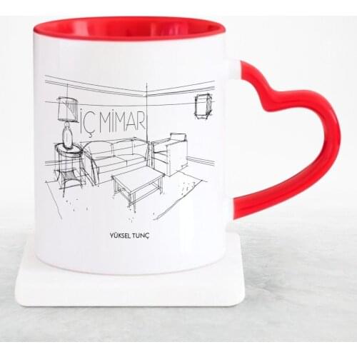 Personalized Professional Underwear Architect Red Heart Mug Cup-5