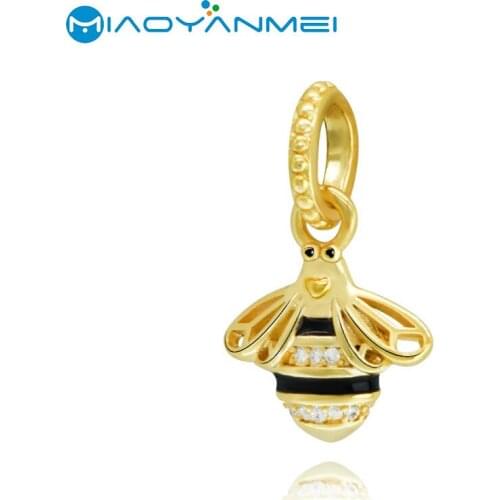 Fit Original Pandora Bracelets 925 Sterling Silver Beads Queen Bee Pendant Charm DIY Women Fashion Jewelry Gift