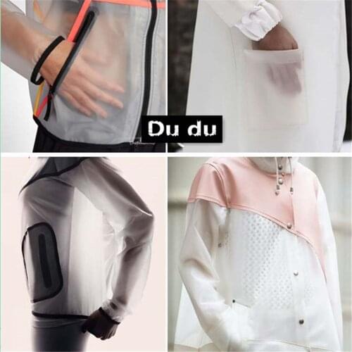 50x137CM Grind arenaceous TPU Fabric Raincoat Translucent Clothing Bag Waterproof Fabric Creative Waterproof Film Fabric DIY