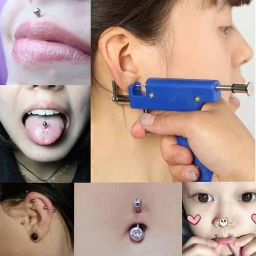 Ear hole Tool Painless Safety Ear Piercing Gun Set Ear Nose Navel Body Piercing Gun Kit With 36 Earring Studs