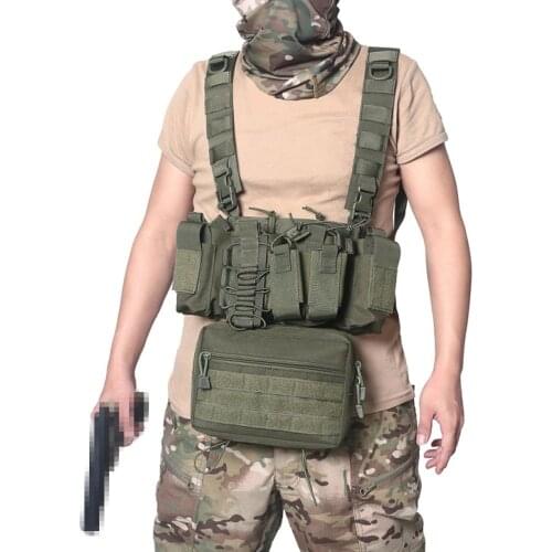 Adjustable Lightweight Tactical Vest Bag + Waist Bag