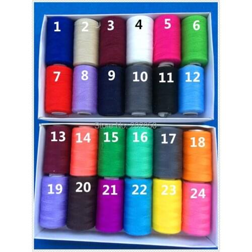 100% Polyester Sewing Thread,40S/2,Both For Hands&Sewing Machines,12 Different Colours(Spool)/Lot,1000 Yards/Spool,Best Quality