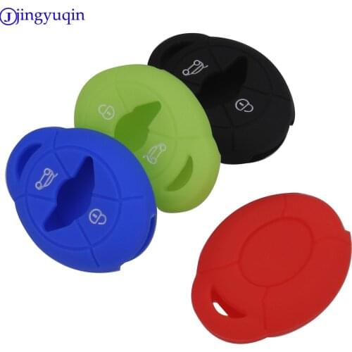 Jingyuqin Car Key Silicone Case Cover for Bmw Mini Cooper One S R50 R52 R53 2 Buttons Remote Smart Key Styling