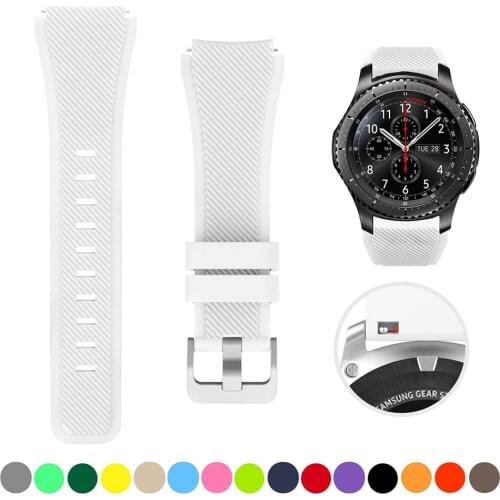 Silicone Strap for Samsung Galaxy watch 46mm 42mm active 2 gear S3 Frontier 20mm 22mm band for huawei watch 2 amazfit bip strap