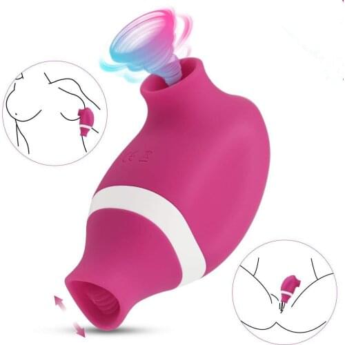 Sucking Vibrator G spot Clitoral stimulation Silicone Licking Tongue Vibrators Breast Nipple Licking Sex Toys for Woman