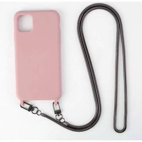 Cell phone Strap Cord Metal Tape Necklace Phone Cases For iPhone 7 8 Plus 11 Pro 11 Pro max 12 mini 12 Pro Samsung Huawei Cases