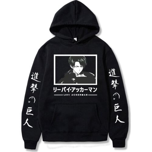 2021 New Japanese Anime Attack on Titan Hoodie Loose Casual Pockets Unisex Sweatshirt Harajuku Spring Autumn Men Clothing