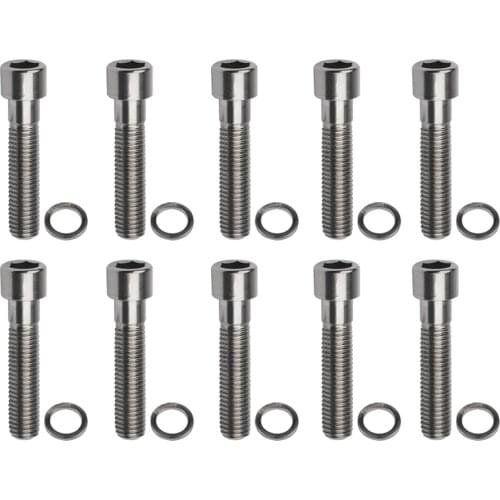 Xingxi Titanium M7 Custom with Washers Bolts 10pcs M7x32mm Inner Hexagon Column Head Screw Bicycle Motorcycle Ti Fasteners