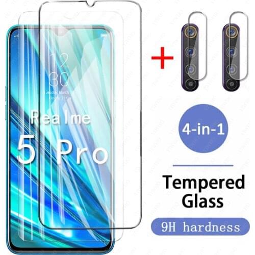 Protector glass on realme 5pro tempered glass camera lens for oppo realme5 realme5i realmi 5 pro s 5i 9h screen protectors film