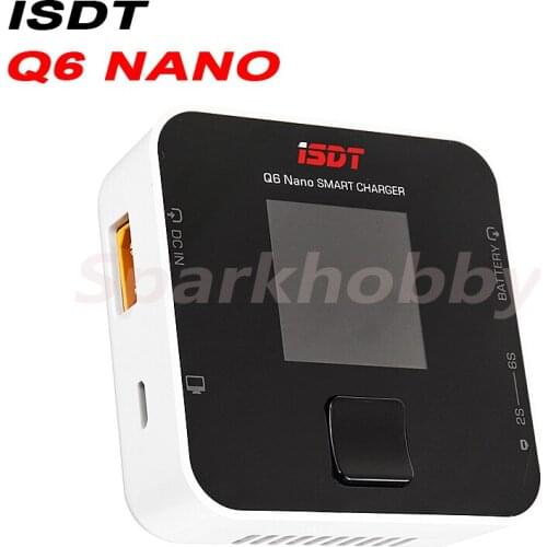 1PC ISDT Brand New Q6 NANO smart charger 200W 8A 2-6S Lipo Battery Intelligent Balance Charger for Lilon LiPo LiHV NiMH Pb RC