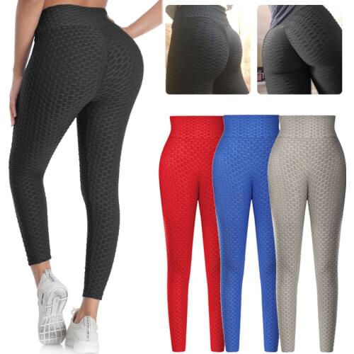 High Waist Workout Leggins Women Fitness Leggings Ruched Butt Lifting Stretchy Leggings Push Up Sexy Fashion Solid Color Pants