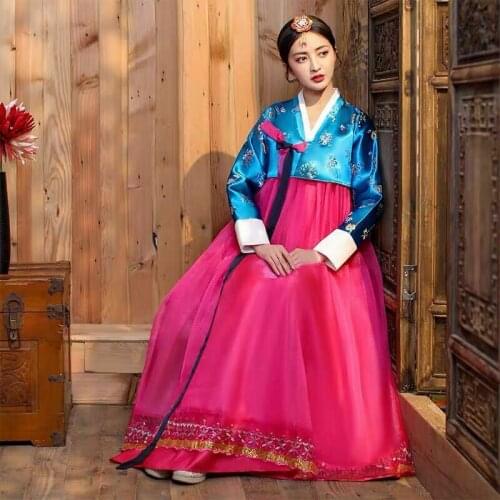 Women Hanbok Korean Traditional Hanbok Dress National Costumes Korean Streetwear Women