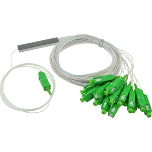 Free Shipping 30pcs/Lot 1X16 PLC Splitter SC APC Optical FTTH Fiber Optic Splitter FBT Optical Singlemode Simplex Steel Pipe 1M