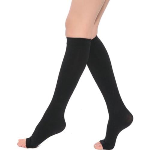 5 Pairs 15-21mmHg Medical Compression Knee High Socks Women Men Graduated Pressure Stockings for Varicose Veins