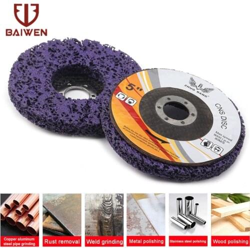 2-10pcs Poly Strip Disc Abrasive Wheel Paint Rust Removal Clean Grinding wheels For Angle Grinder 100mm 115mm 125mm 23mm Arbor
