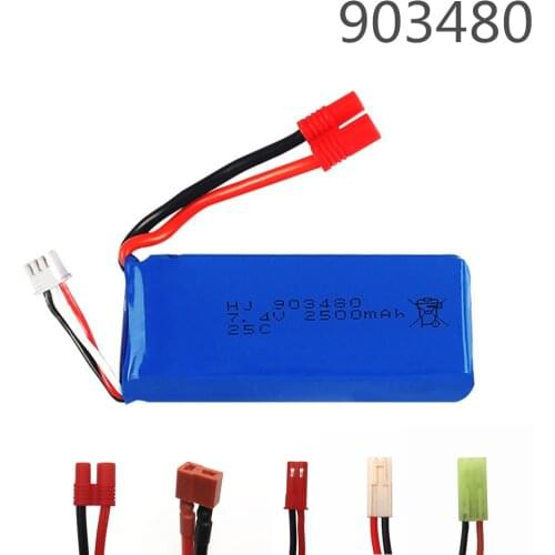 7.4v 2500mAh 25c Lipo battery for Syma X8C X8W X8G X8 RC Quadcopter Parts 7.4 V 903480 Toys Battery with Over Current Protection