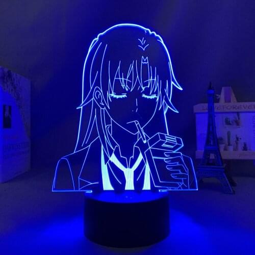 Anime Action Figure Shizuka Hiratsuka Led Light Manga My Youth Romantic Comedy Is Wrong As I Expected Kawaii Room Decor Lamp