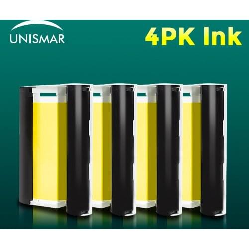 Unismar 4PK KP 36IN Color Ink Cassette Compatible for Canon Selphy CP1200 CP1300 CP910 CP900 Compact Photo Printer KP 108IN
