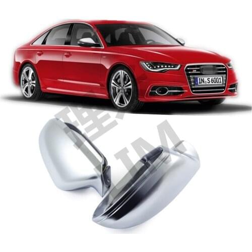 For Audi A6 S6 C7 4G 2013 2014 2015 2016 S Style ABS Matt Chromed Side Door Mirror Wing Mirror Cover Replacement Car Accessories
