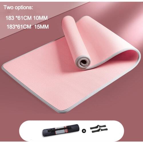 10MM Yoga Mat NRB Non-slip Mats For Fitness Thicken Pilates Gym Exercise Pads Carpet Mat with Bandages Yoga Pad