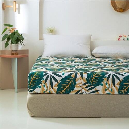 LUCKYBULL Quilted Mattress protector King bed quilted bed Fitted sheet antibacterial breathable of mattress cover for bedroom