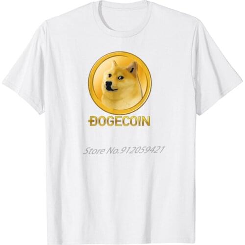 Mens T-Shirt Funny Dogecoin Cryptocurrency print t shirts Top Tee Hipster Oversized T Shirt Men Sweatshirt Tees men clothing