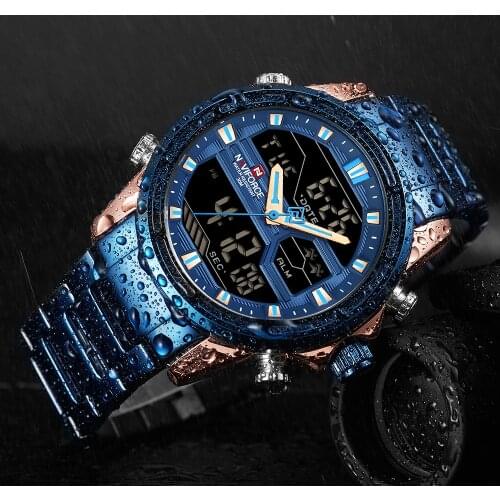 NAVIFORCE 9138 S Luxury Brand Men Watch Fashion Sports Watches Mens Waterproof Quartz Man Stainless Army Military Wrist Watch