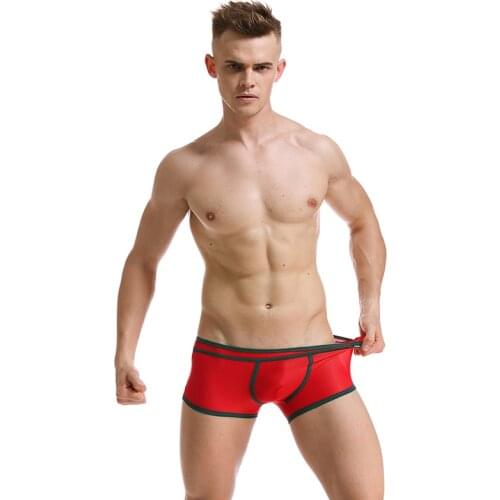 New Mens Breathable Mesh Underwear Comfortable Boxer Trunk Shorts Sexy Low-rise Pouch Underpants Male Panties