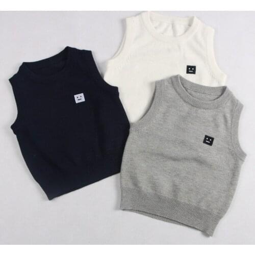 New Winter Autumn Baby Girls Boys Knitting Vest Baby Sleeveless Coat Tops Winter Solid Color Knitting Sweater Clothes