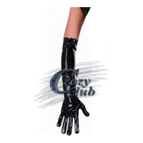 Crazy club_New arrival Top Fashion Latex gloves elbow length latex long gloves collection halter custom size free shipping