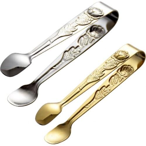 Food Clip Heat-resistant Wide Application Stainless Steel Retro Style Wear-resistant Ice Clip for Kitchen resistant Ice Clip