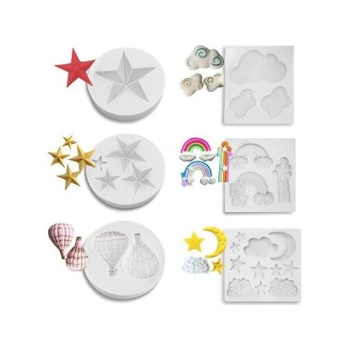 Sky Series Fondant Liquid Silicone Cake Mold DIY Cake Decoration Baking Utensils Chocolate Fondant Moulds Household H970